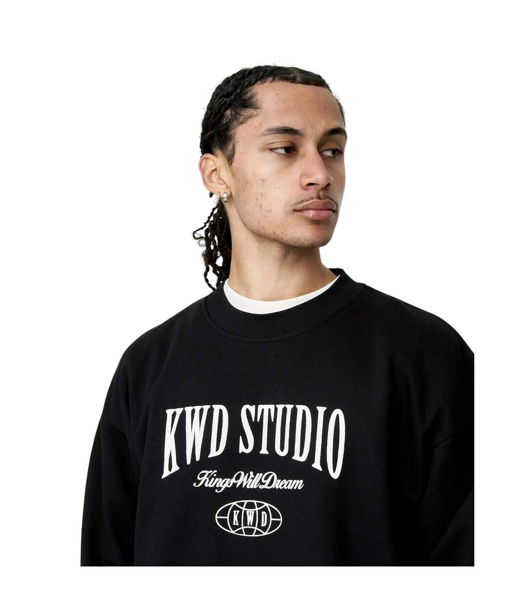 Mens Studio Studios Crew Neck Sweatshirt Black Kings Will Dream-4