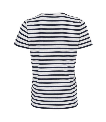 T-shirt bayletta femme blanc / bleu marine Regatta