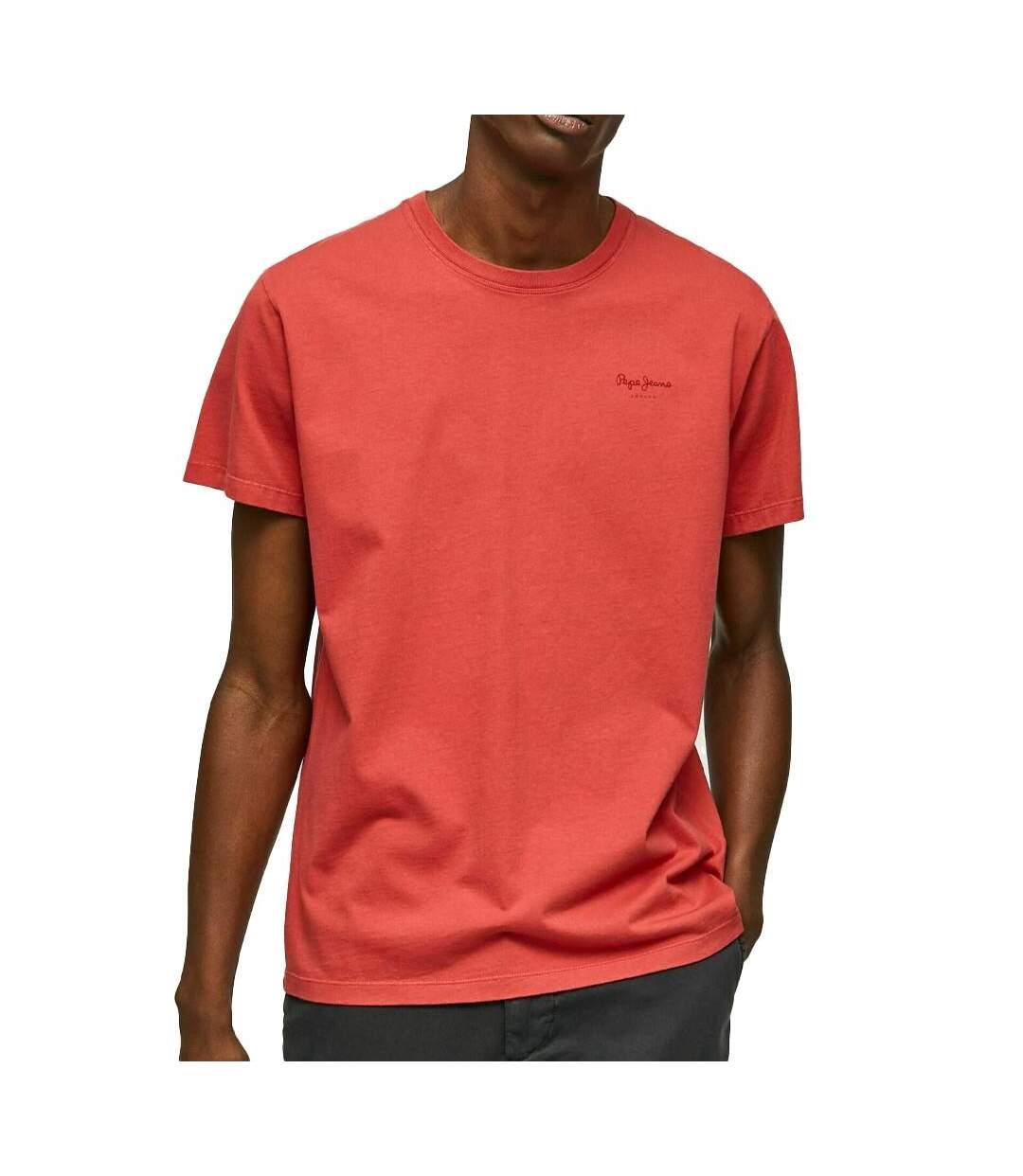 T-shirt Rouge Homme Pepe jeans Jacko - S