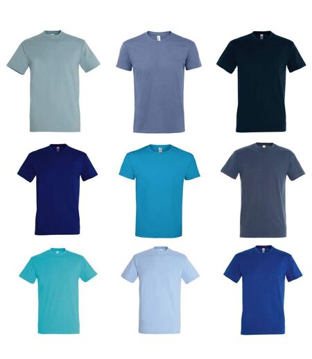 Lot 9 t-shirts manches courtes - Homme - dégradé de bleu