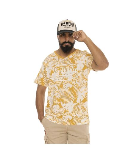 T-shirt jersey slub print devant all over feuillage Vondutch