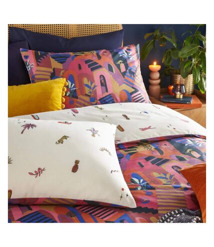 Eivissa abstract duvet cover set magenta Furn