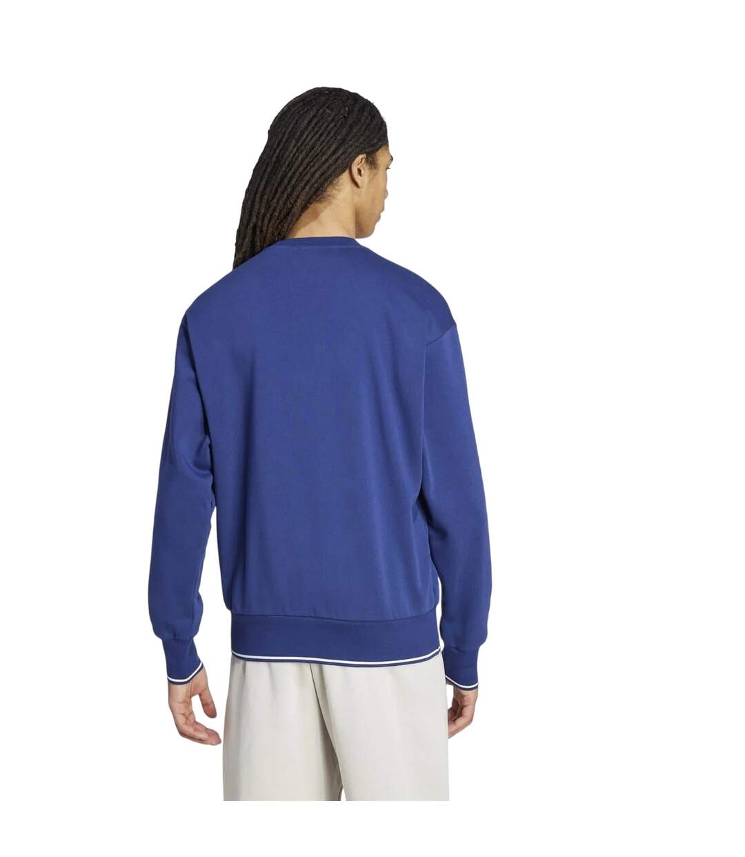 Sweat Motif/style Universitaire Homme Bleu Blanc Adidas-2