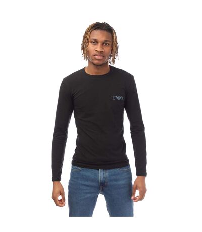 T-shirt Manches Longues Homme Noir Emporio Armani