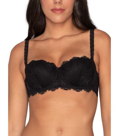 Soutien-gorge balconnet Orchidea noir Luna Splendida