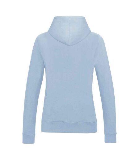 Sweat À Capuche College Femme Bleu Ciel Awdis