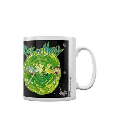 Rick And Morty Floating Cat Dimension Mug (Black/Green) (One Size) - UTPM2797