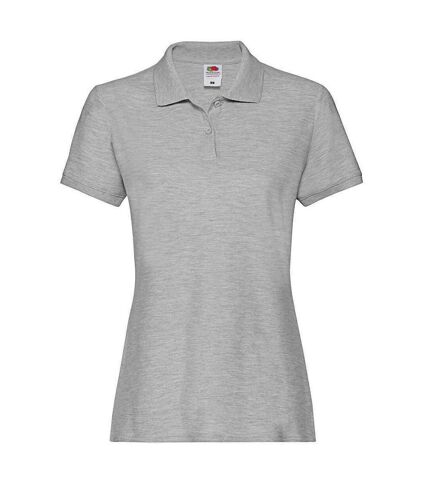 Fruit of the Loom Womens/Ladies Premium Cotton Pique Lady Fit Polo Shirt (Athletic Heather)