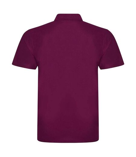 PRO RTX Mens Pro Polyester Polo Shirt (Burgundy)
