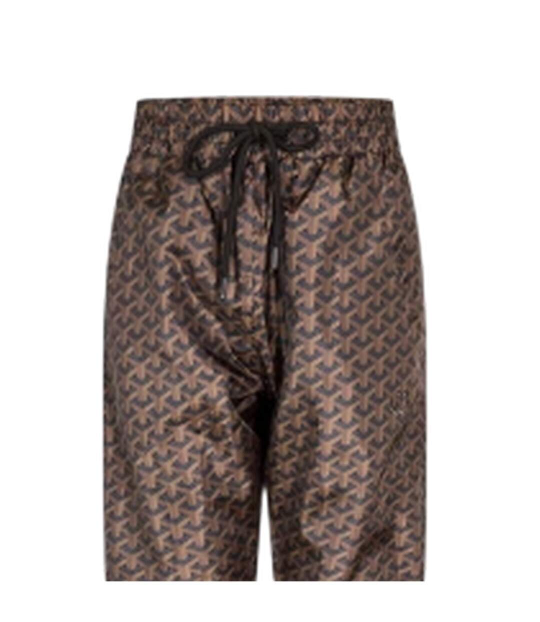 Mens Louvre Fleece Joggers Black Brown Criminal Damage-3