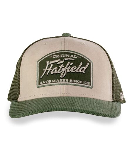 Casquette trucker avec filet bi-matière semi curved avec patch Logo Hatfield