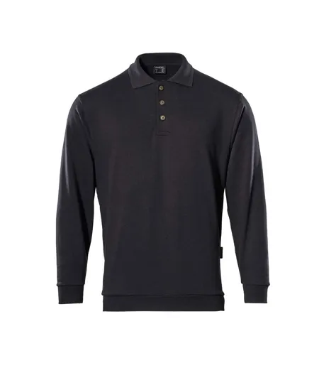 Mens Trinidad Crossover Polo Sweatshirt Black Mascot