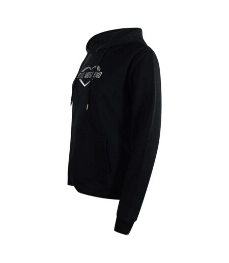 Sweat À Capuche Femme Noir Love Moschino