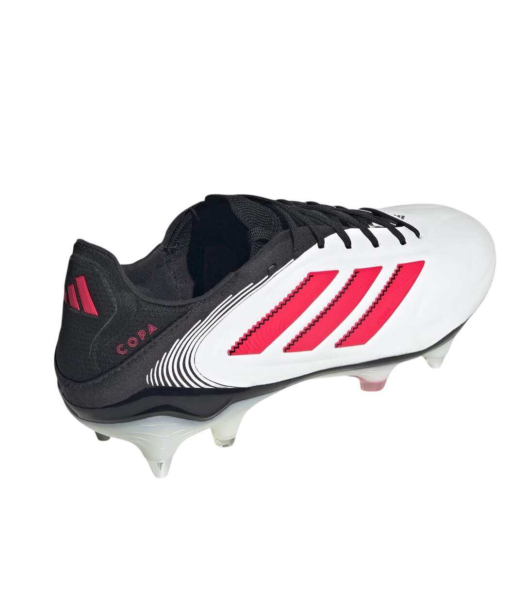 Unisex Adult Copa Pure.3 Leather Soft Ground Football Boots White Red Adidas-2