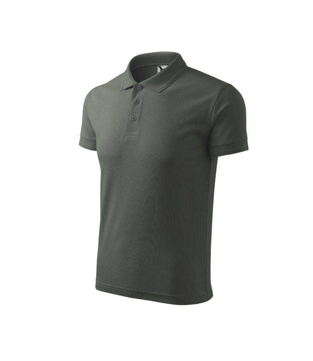 Polo Homme Vert Kaki Malfini-3