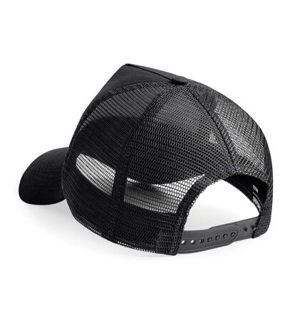 Beechfield Mens Half Mesh Trucker Cap / Headwear (Black) - UTRW260