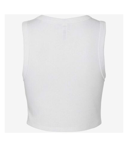 Womens/ladies muscles micro-rib tank top solid white Bella + Canvas