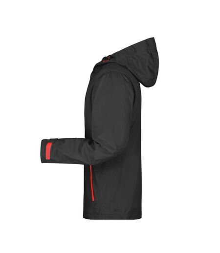 Veste Softshell Homme Noir Rouge James And Nicholson