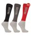 Pack Of 3  Unisex Adult Contrast Socks  Red Black HYCONIC-1