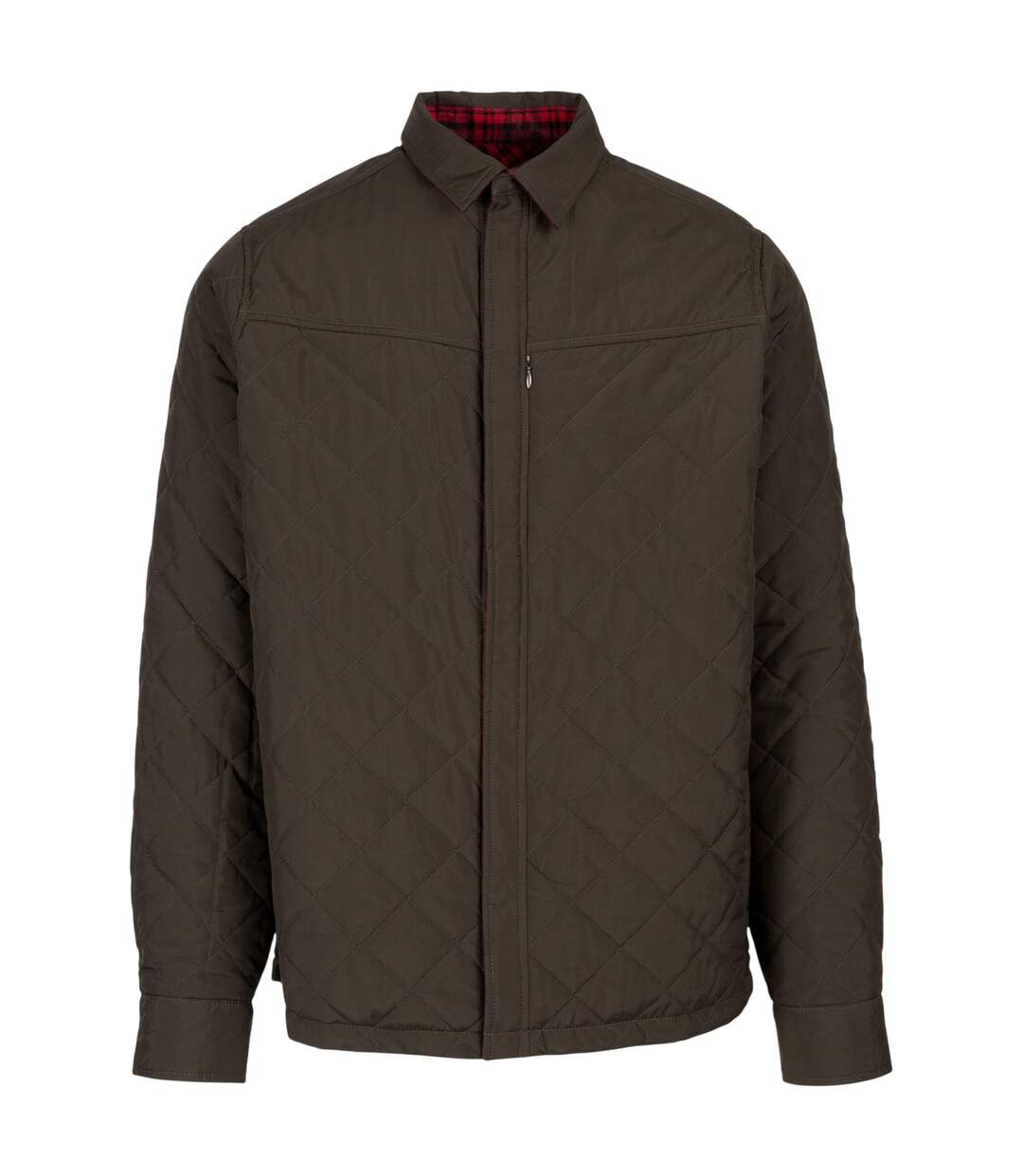 Mens 2 In 1 Long-sleeved Shirt Dark Khaki Trespass-1