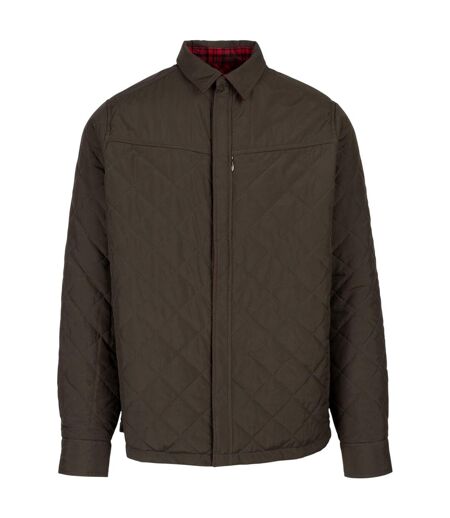 Mens 2 In 1 Long-sleeved Shirt Dark Khaki Trespass