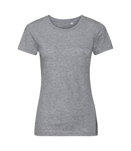 Russell Womens/Ladies Authentic Pure Organic Tee (Light Oxford)