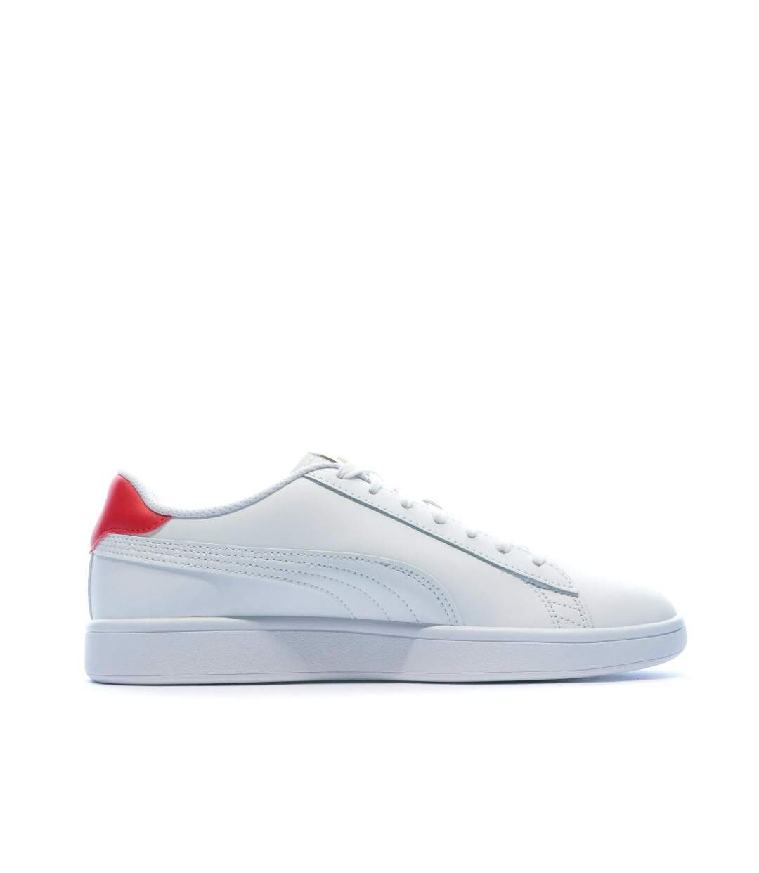 Baskets blanches/rouges adulte puma smash v2 l - 40-2