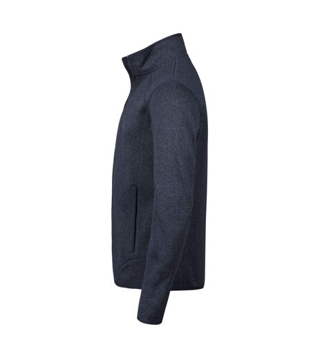 Mens Outdoor Fleece Jacket Navy Melange Tee Jays