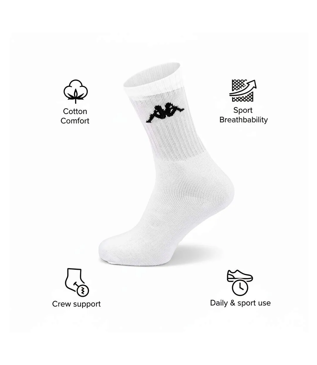 Chaussettes SPORT KAPPA CREW - Pack de 9 Paires-3