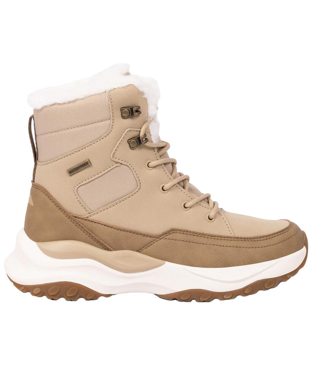 Womens/ladies Nadine Snow Boots Ecru Trespass-4