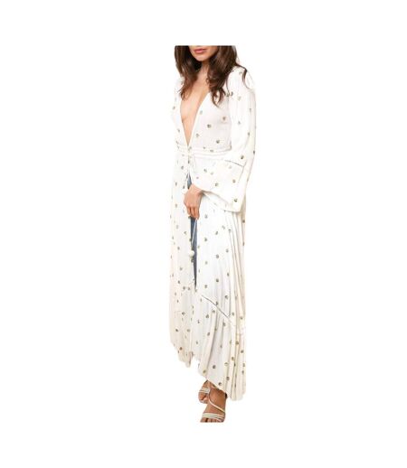 Gilet long kimono  blanc femme goa nissa