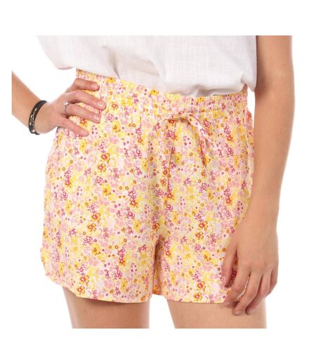 Short Jaune/Rose à Motifs Femme Vero Moda Easy - S