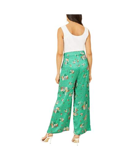 Pantalon Motif/style Floral Femme Vert Yumi