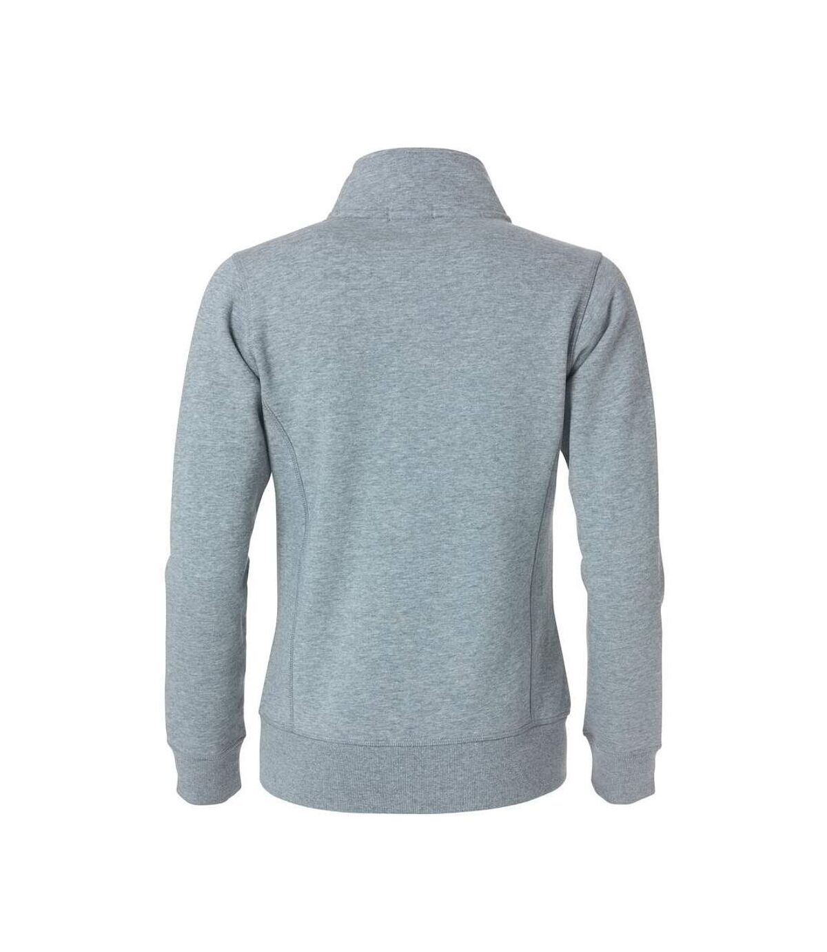 Clique Womens/Ladies Classic Plain Melange Full Zip Sweatshirt (Grey Melange)