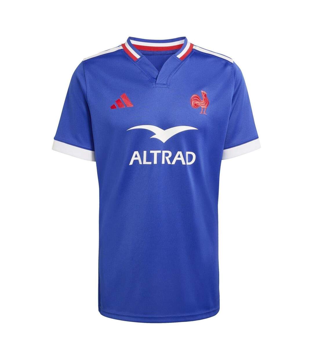 Maillot Domicile Rugby Motif/style France Adulte Bleu Clair Adidas-2