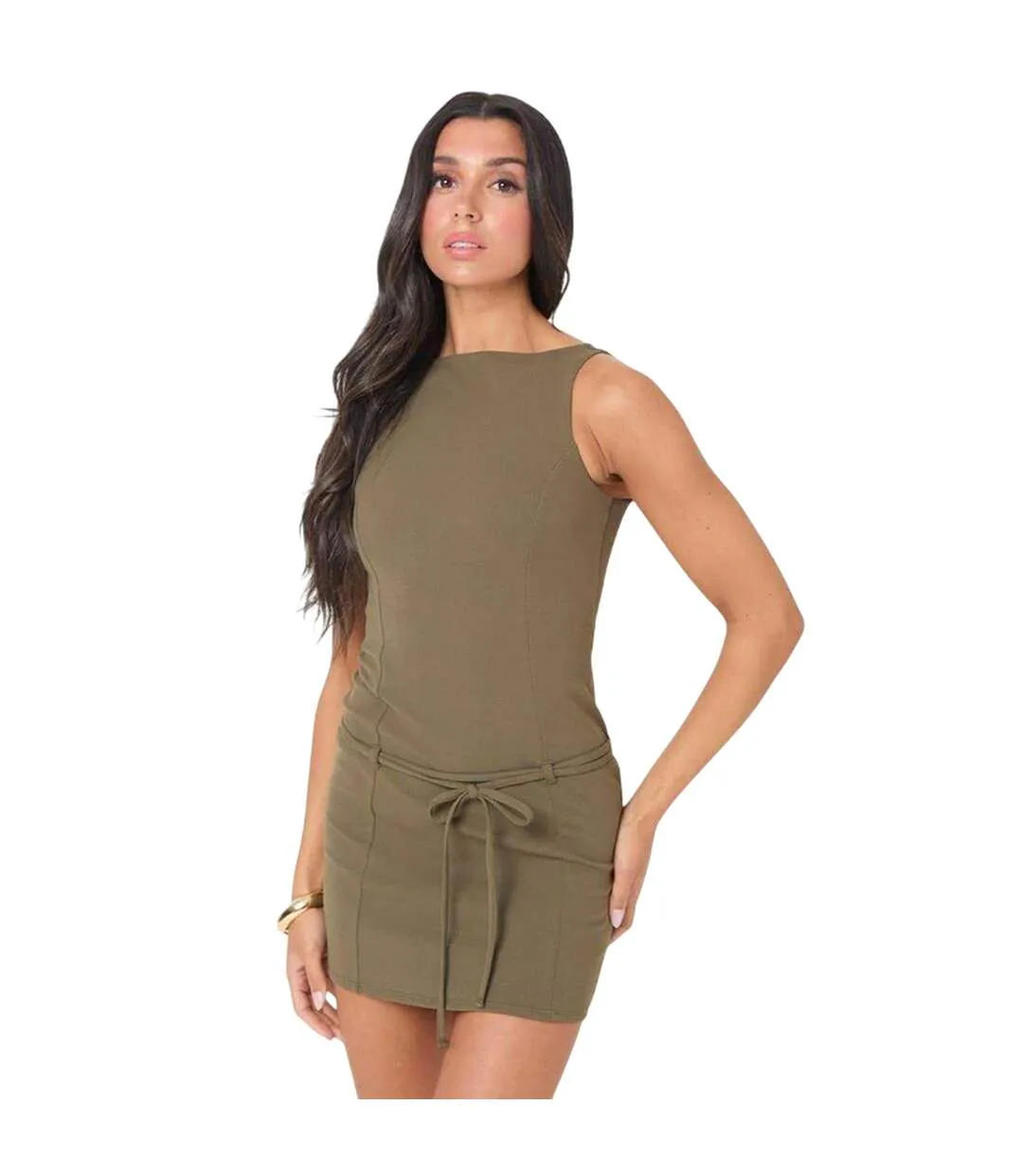 Robe Courte Femme Kaki I Saw It First-2