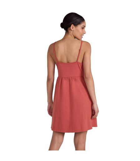 Womens/ladies Sienna Seersucker Midi Dress Rust Mountain Warehouse