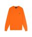 Mens crew neck long-sleeved sweatshirt tangerine tango Lyle & Scott