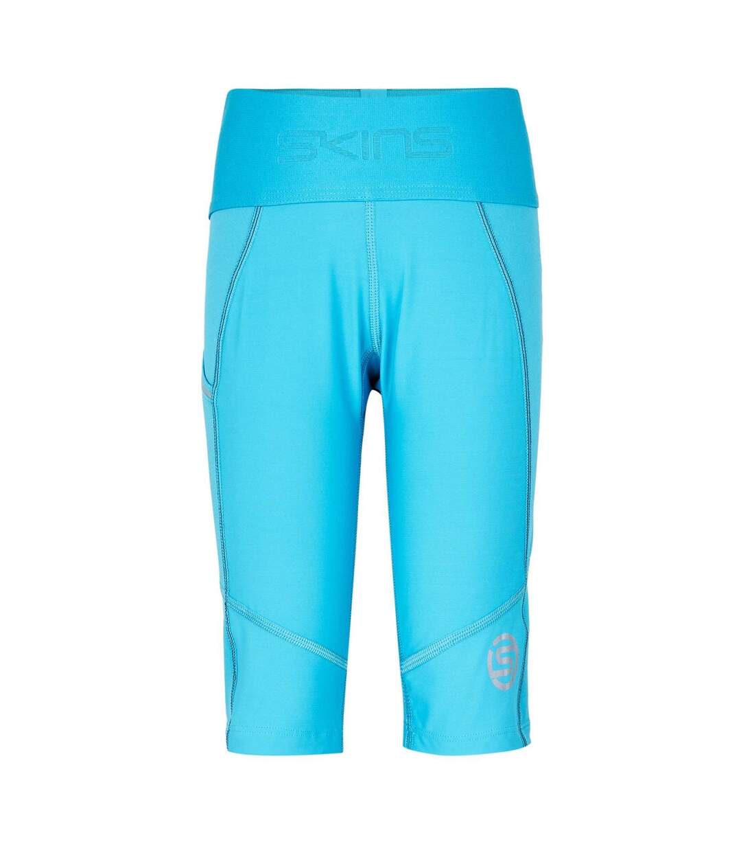 Womens/ladies Series-1 Compression Shorts Blue Skins-1