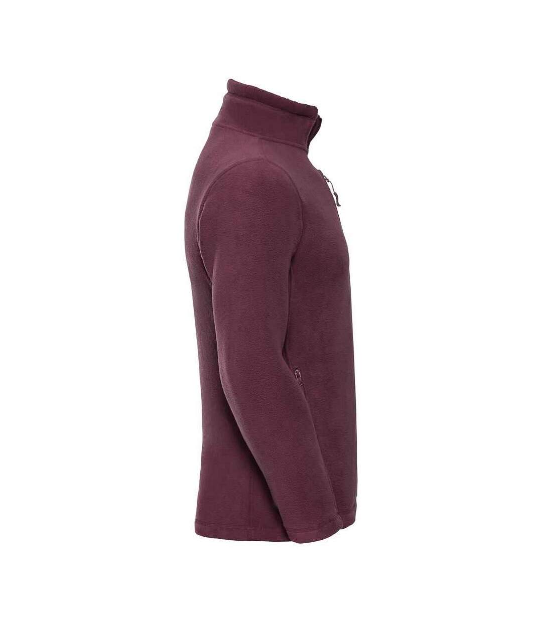 Mens outdoor fleece jacket burgundy Russell-3