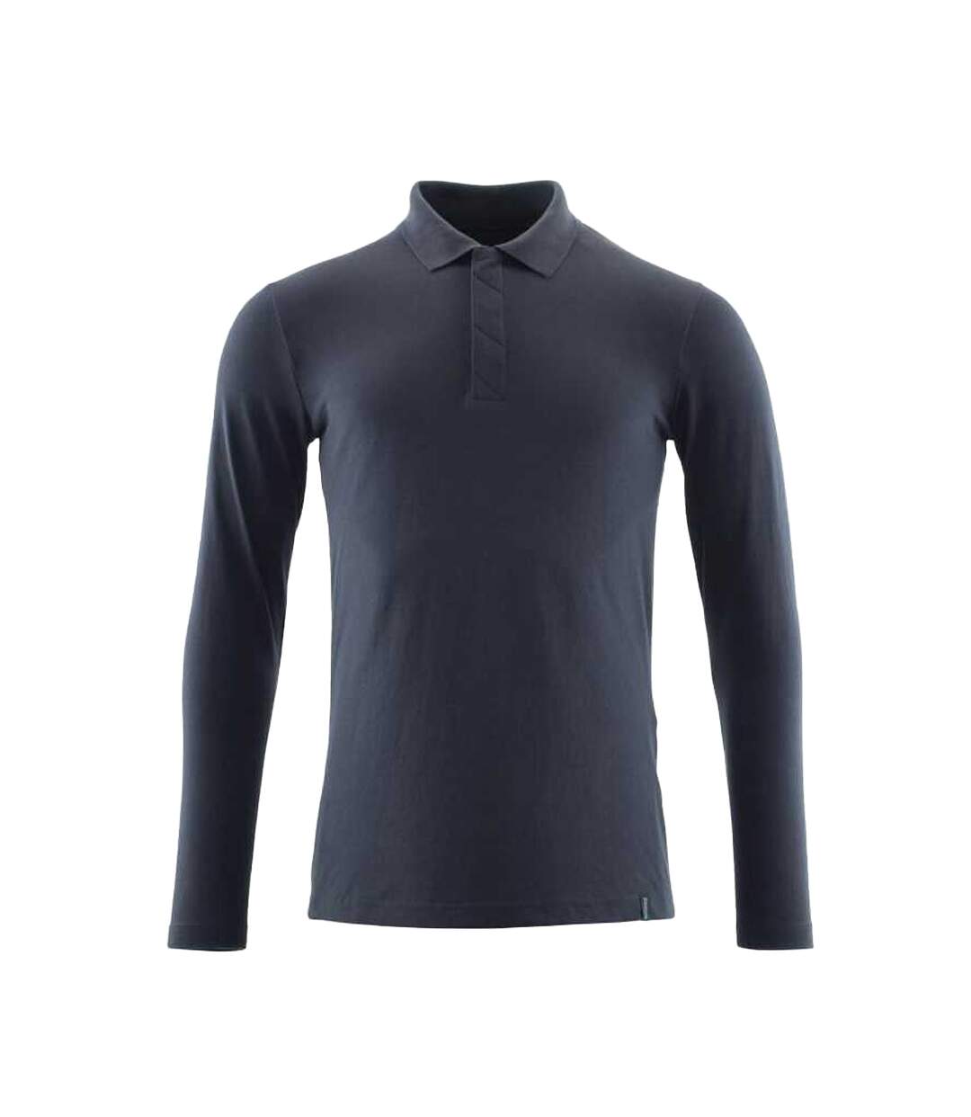Mens Crossover Long-sleeved Polo Shirt Dark Navy Mascot-1