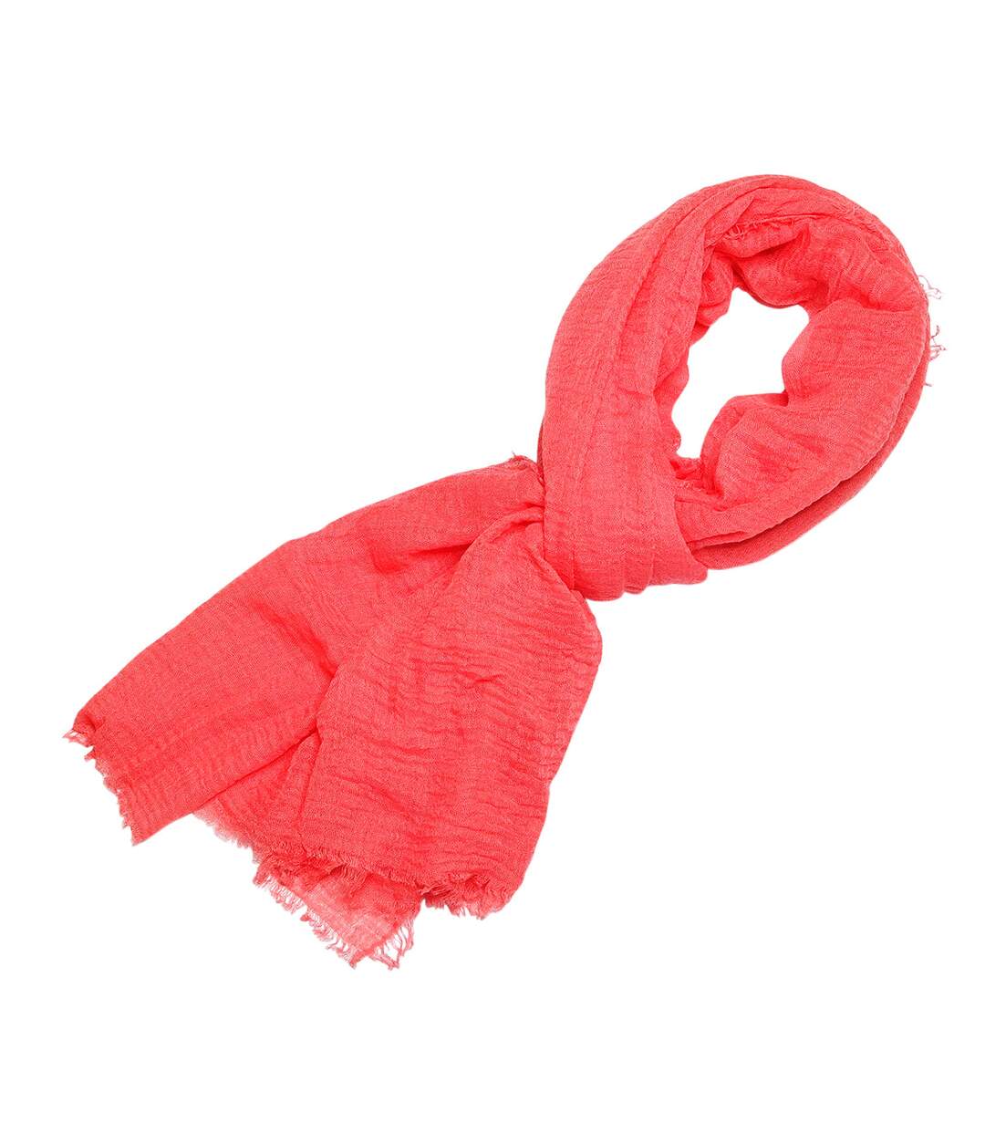 Cheche froissé uni écharpe foulard Homme Femme-1