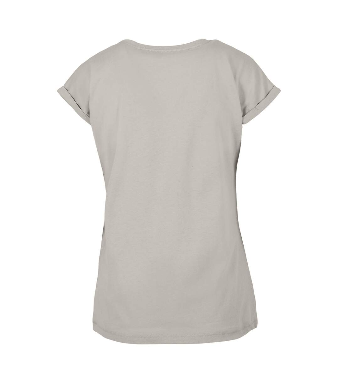 Womens/ladies extended shoulder t-shirt light asphalt Build Your Brand-2