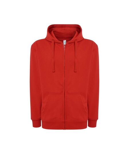 Veste À Capuche Motif/style Uni Adulte Rouge JHK