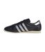 Womens/ladies Paris 3 Stripes Leather Trainers Black Silver Adidas-2