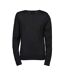 Tee Jays Mens Knitted Crew Neck Sweater (Black) - UTBC3827
