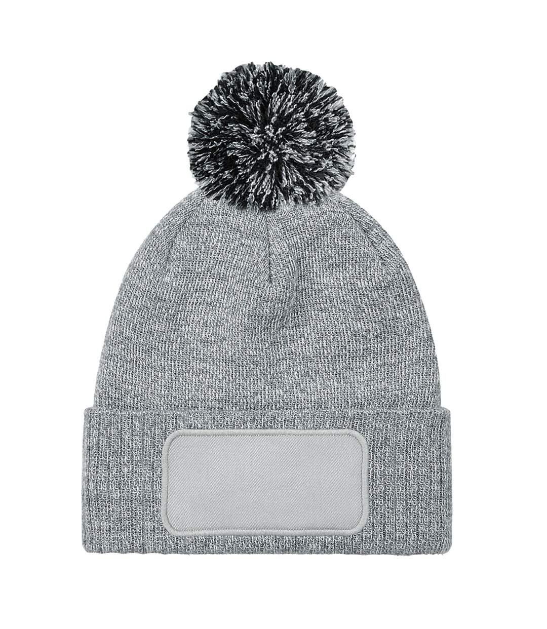 Bonnet Unisexe Pour Adultes Snowstar Printers Gris Chiné Noir Beechfield-2