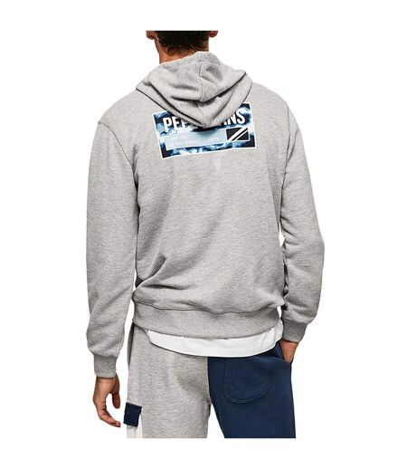 Sweat À Capuche Motif/style Logo Homme Gris Pepe Jeans