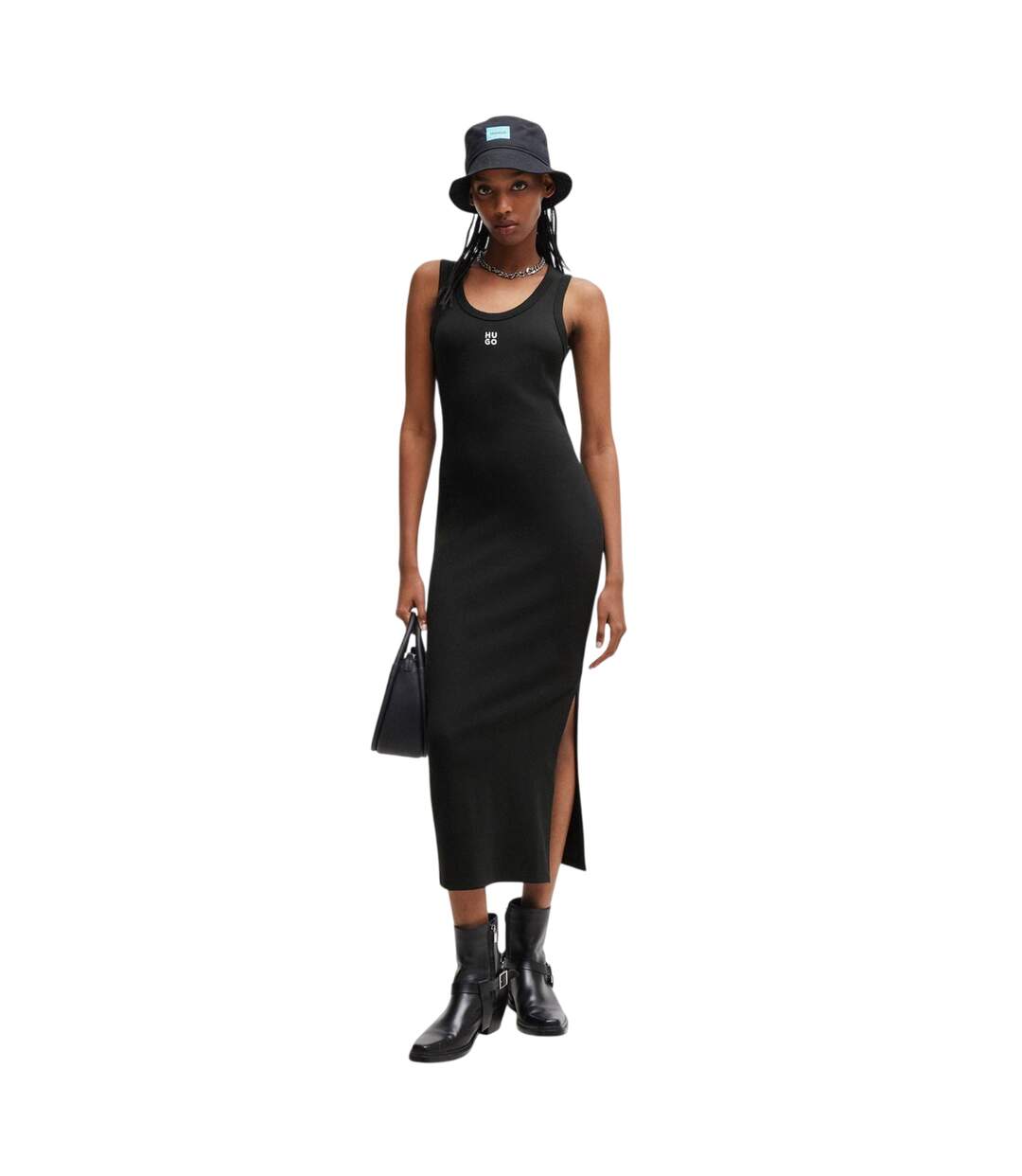 Robe Moulante Nalimera Femme Noir Hugo-1