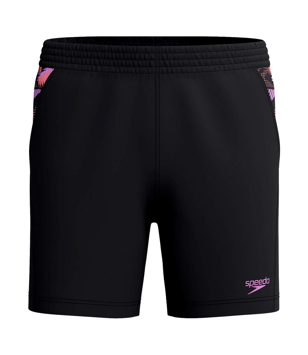 Mens Xpress Lite Panel Swim Shorts Black Purple Speedo-1